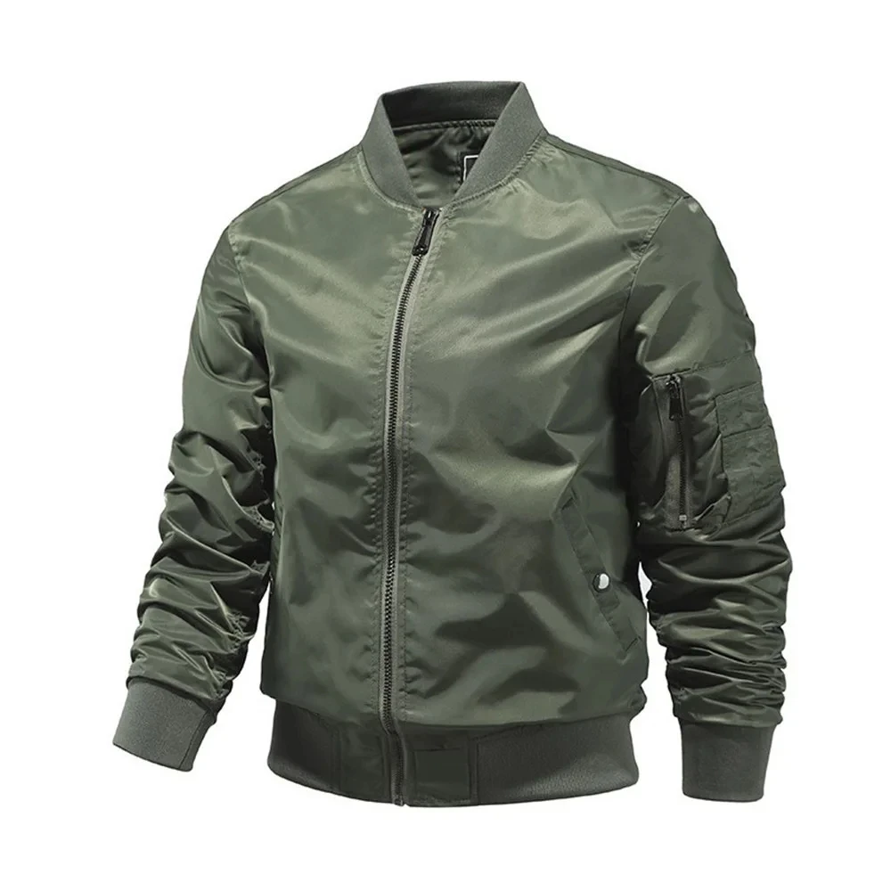 

Mens Bomber Jacket 2023 New Spring Autumn Male Baseball Jackets Pilot Men Outwear Army Green Coat Zipper Men's Tactical Uniform