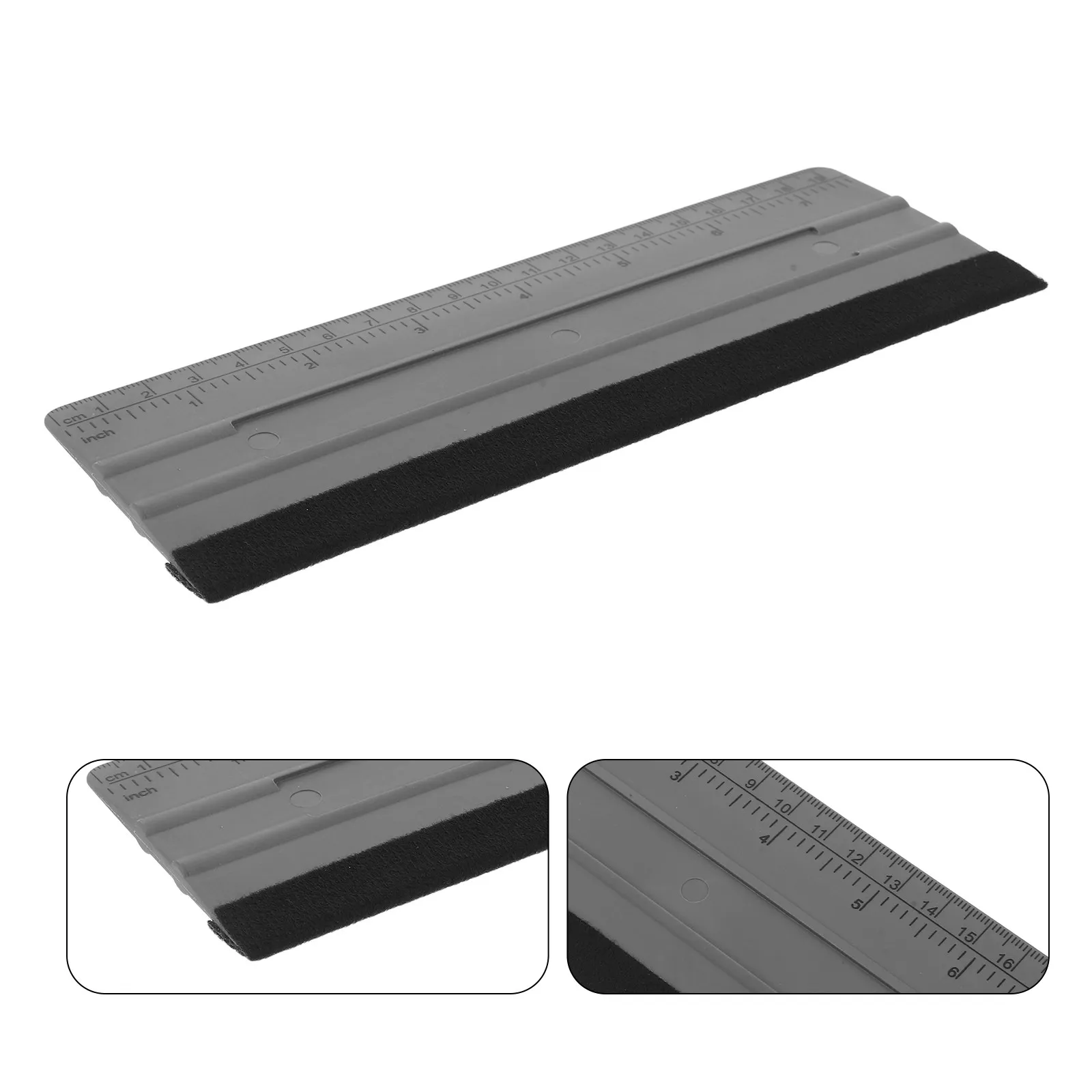 

7,7-дюймовый виниловый ракель для тонировки автомобильных стекол с градуированной шкалой, тканевой окантовкой и встроенным лезвием, идеально подходит для наклеек, пленок и обоев