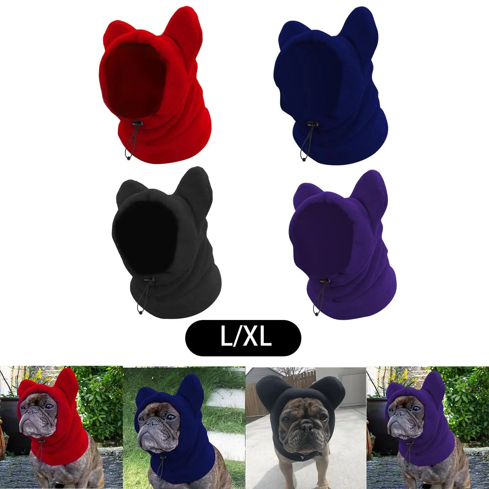 Gorro con orejeras para perros, sudadera con capucha ajustable, gorro de lana suave para perros, mascotas, exteriores