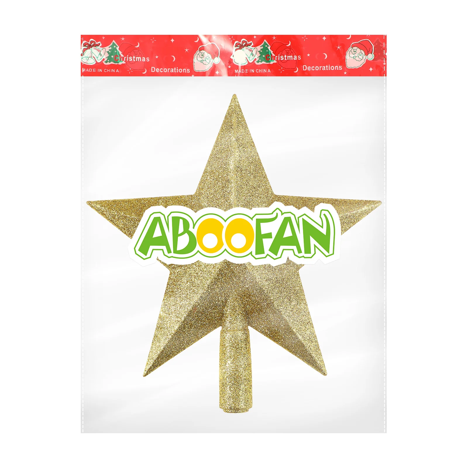 

Christmas Tree Topper Glitter -Pointed Star Tree Decoration Shiny Christmas Festival Ornament Festival Decorations