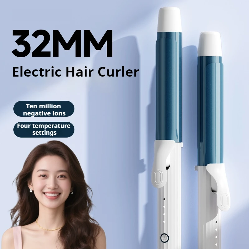 32MM 28MM Curling Iron Voluminous Curls Hair Styler Fast Heating 4 Heat Settings Dual Hair Care Low Power Safe Styling Tool
