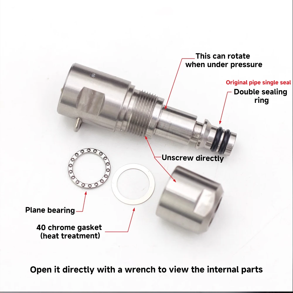 เครื่องฉีดน้ําแรงดันสูงท่อสําหรับ Karcher ความดันปืนท่อ 360 องศา Rotation Connector Anti-tangle หมุน 3/8 ชาย