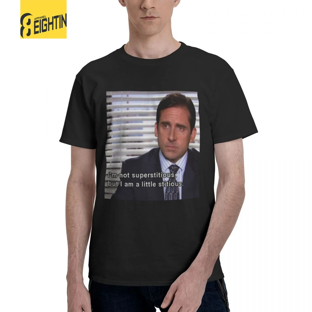 The Office Michael Scott TV Men's T Shirt Funny Tee Shirt Short Sleeve Round Neck T-Shirts 100% Cotton Graphic Clothing