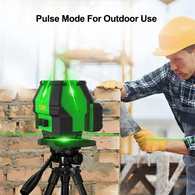 3D Green Rotary Laser Level 16 Lines Self-Leveling Wireless Remote 360 Horizontal & Vertical Laser 360 Level