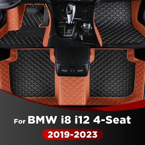Dywaniki Samochodowe BMW i8 i12 4-osobowe 2019-2023 22 21 20, Personalizowane Nakładki na Podłogę, Dywaniki Samochodowe, Akcesoria Wewnętrzne