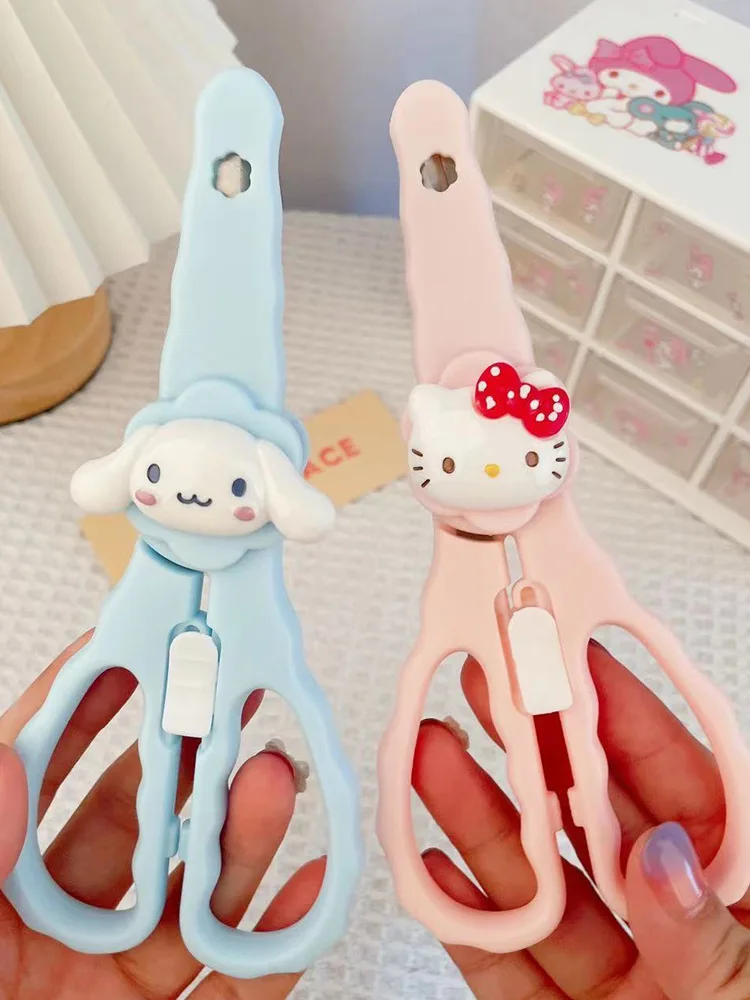 

Sanrio Cartoon Printing Household Scissor Kawaii Hellokitty Mymelody Kuromi Cinnamoroll Anime Girl Heart Diy Tools Kids Gift Toy