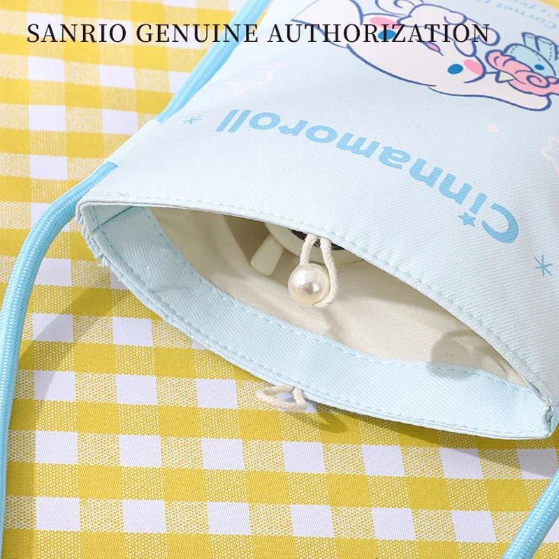 

Cinnamoroll Crossbody Bag Kuromi Hello Kittys Mobile Phone Backpack Bags for Woman My Melody Change Portable Mobile Phone Bag
