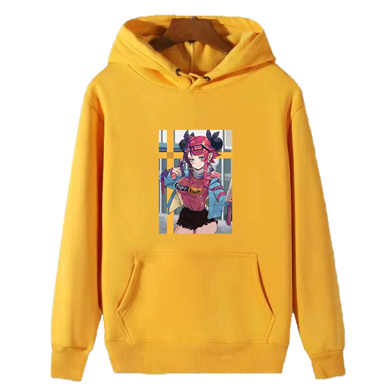 Porhub Mascot Hot Sexy Thicc Girl Female Otaku Japan winter cotton thick sweater hoodie essentials fleece hoodie Men's clothing