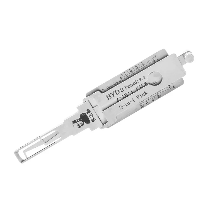 Lishi BYD2 2 in 1 Lock Pick Decoder Ignition Car door open for BYD Qin PLUS,Song PLUS,Yuan,Song,Tang Vertical milling