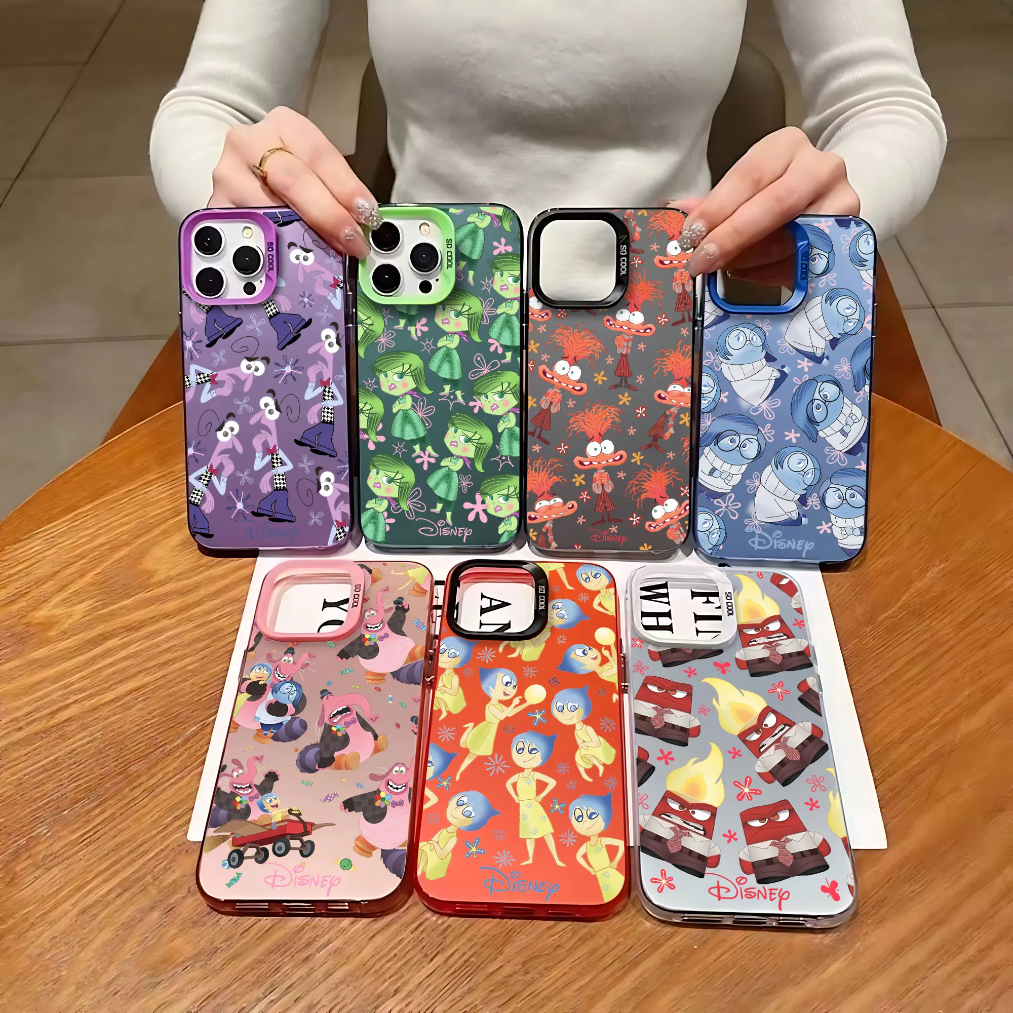 Inside Out 2 Disneys Case for VIVO Y15S Y16 Y17S Y21 Y22S Y27 Y50 Y91 Y93 V23 V25 V27 V29 S1 Pro 5G Matte Shockproof Back Cover