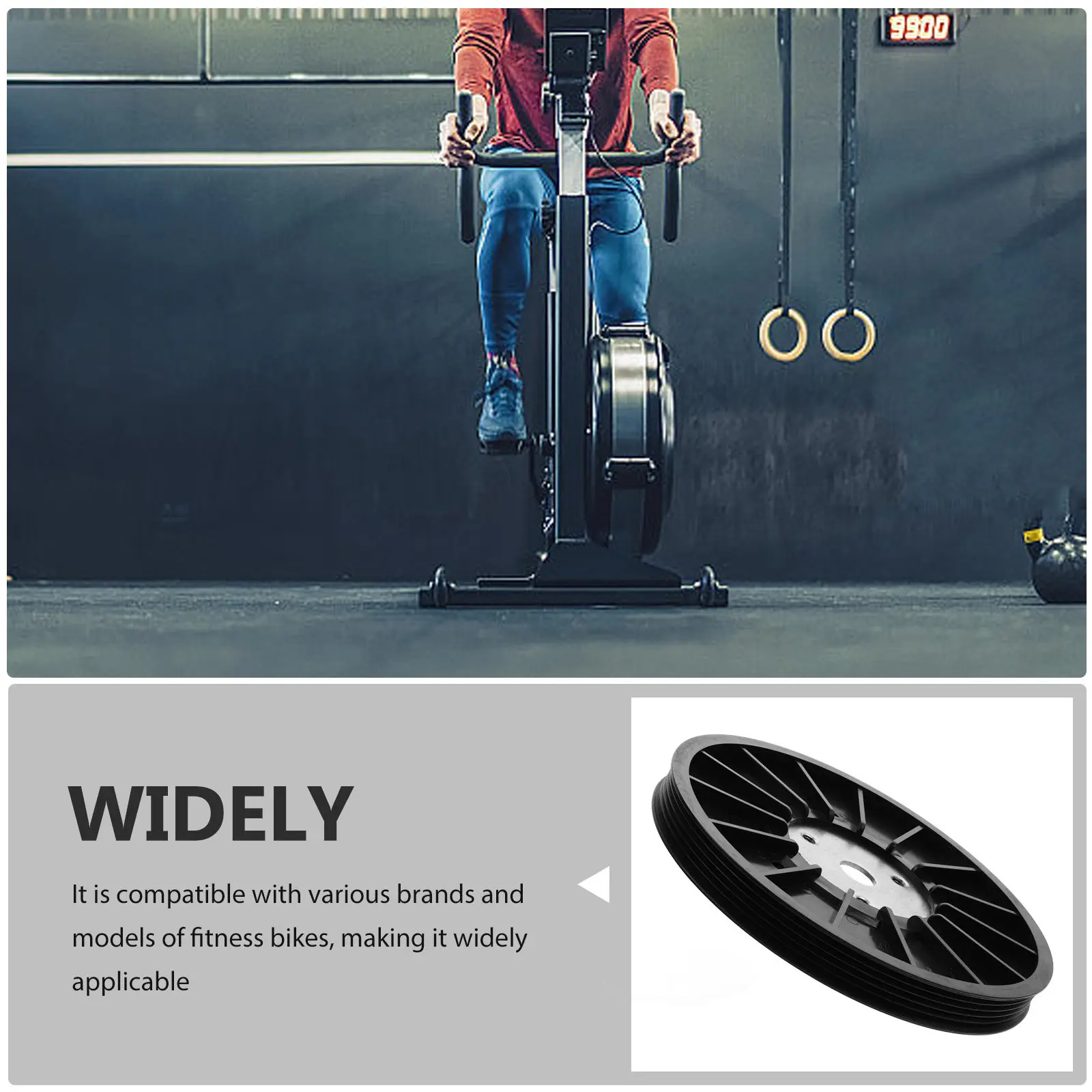 Dynamic Cycling Belt Wheel 5Pk Exercise Bike Belt Pulley Fitness Bike Drive Disc Indoor Exercising Accessory Drive Wheel