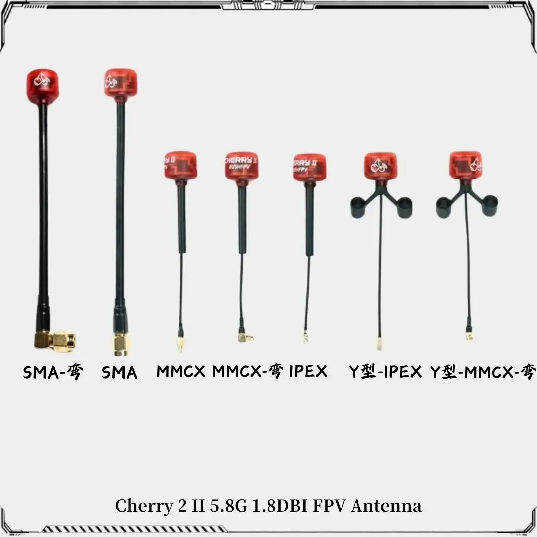 1PCS RUSHFPV Cherry 2 II 5.8G 1.8DBI FPV Antenna LHCP RHCP for FPV Freestyle Analog Digital Drones DIY Parts