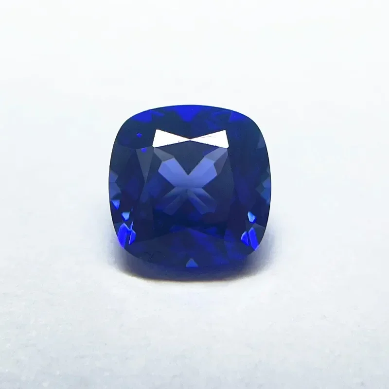 

High Quality Lab Grown Sapphire Cushion Cut Royal Blue Color DIY Jewelry Making Ring Main Materials Selectable AGL Certificate