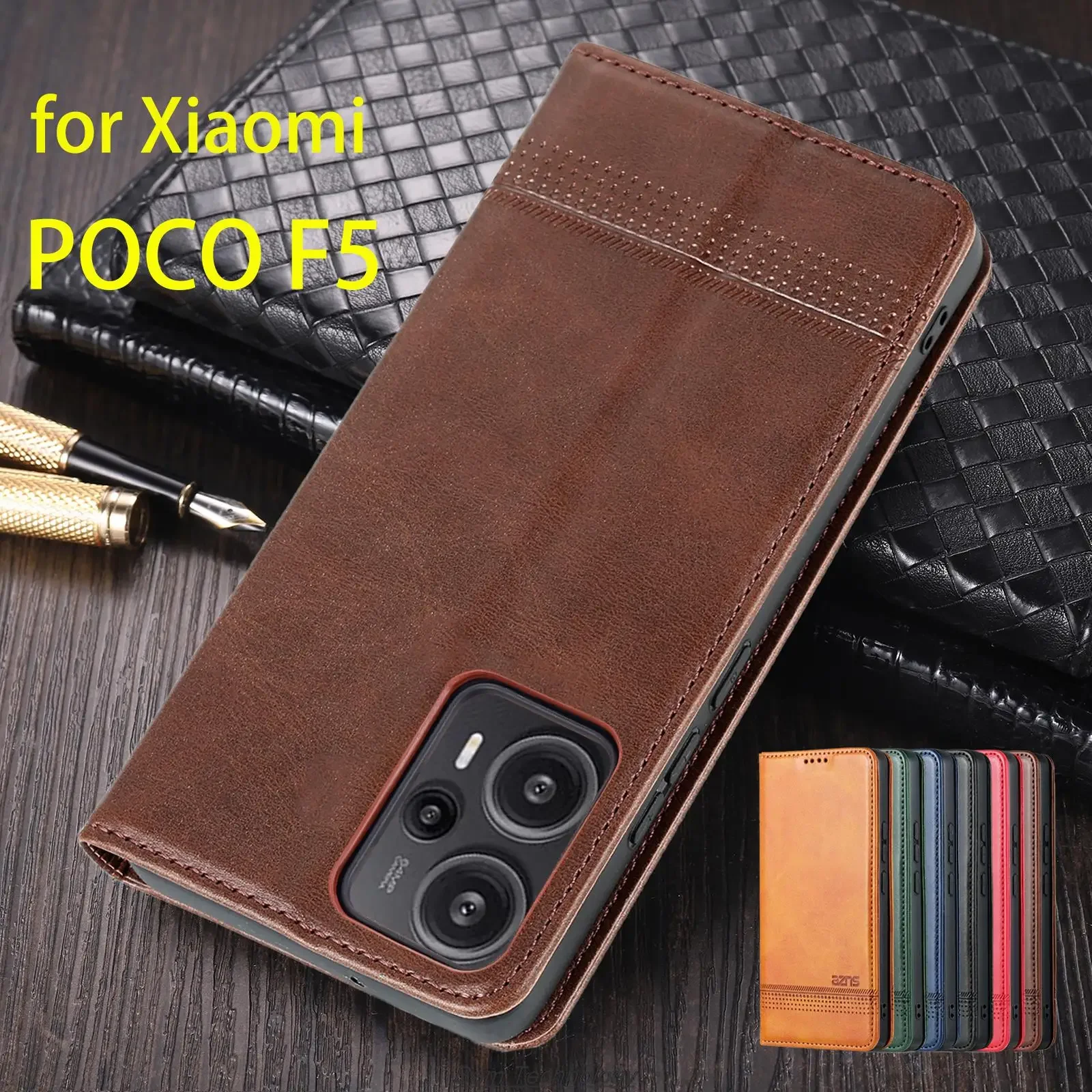 

Deluxe Magnetic Adsorption Leather Fitted Case for Xiaomi POCOPHONE POCO F5 Flip Cover Protective Case Capa Fundas Coque