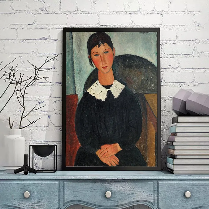 Amedeo Modigliani Abstract Modernism Portrait Classic Vintage Nude Woman Artwork Poster Canvas Art Painting Wall Home Decor Gift