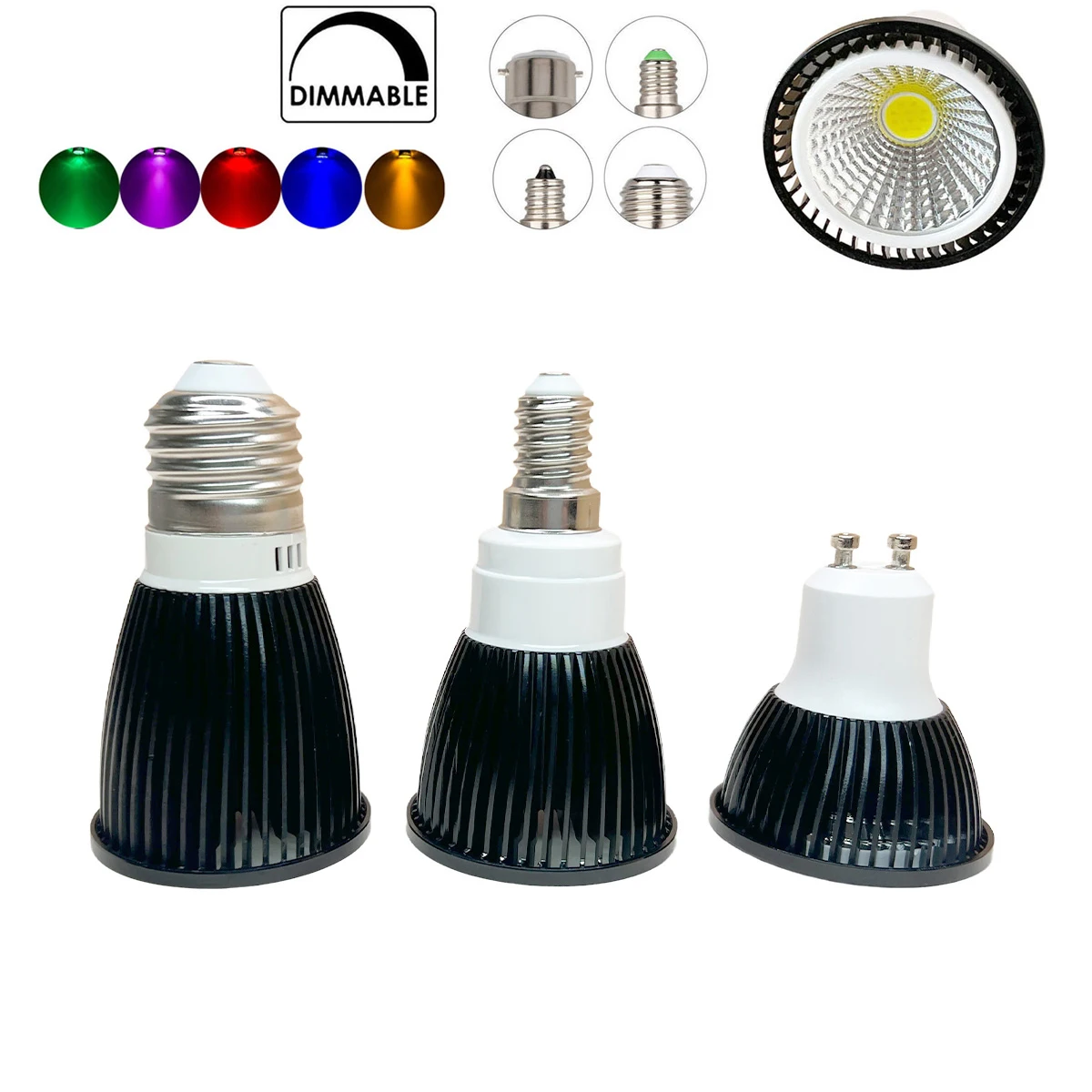 

Dimmable 6W 9W Led Cob Spotlight Lamp Bulb Gu10 Dc 24V Bulbs Warm White Mr16 E14 Green Light E27 B22 Gu5.3 Home Decoration Nan