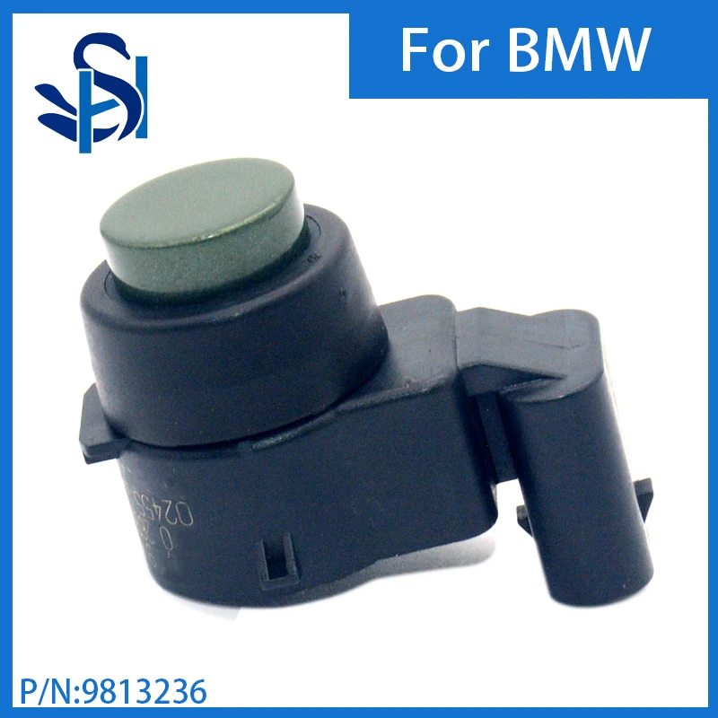 Sistem Radar Sensor parkir 9813236 warna PDC hijau mengkilap untuk BMW 1ER E81 E87 E88 3ER E90 E92 E93 X1 E84 E89