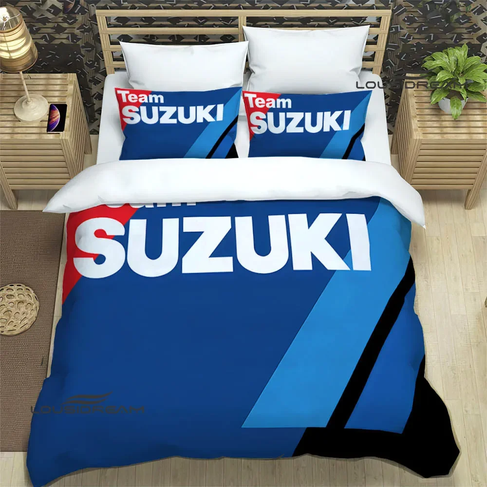 3D S-SUZUKI LOGO Printed Bedding Sets exquisite bed supplies set duvet cover comforter set bedding set luxury birthday gift