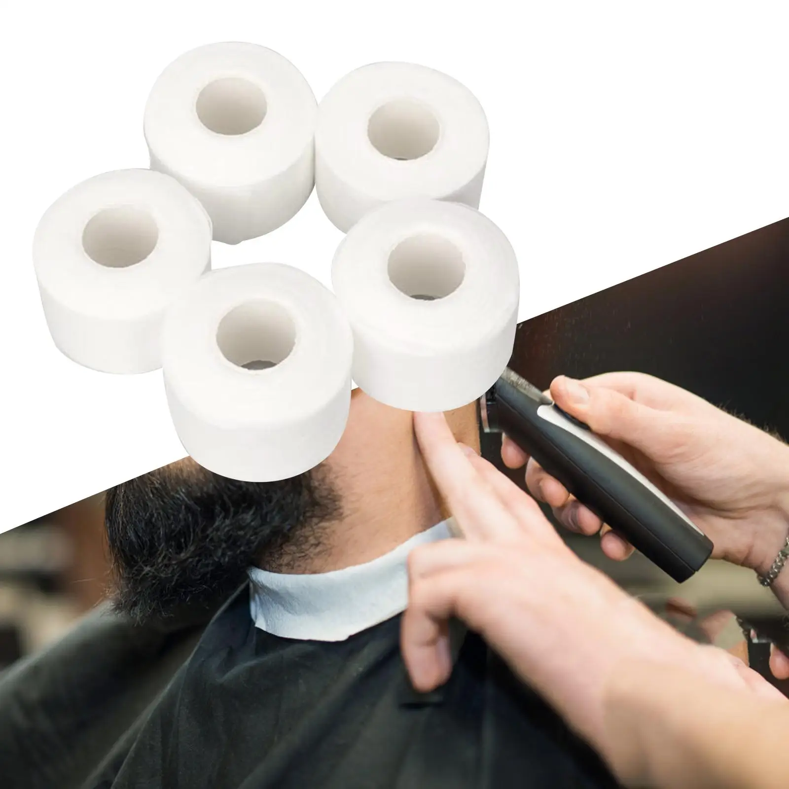 

5x Barber Neck Strips Barber Accessories Hair Cutting Paper Hairdressing Tools for Coloring