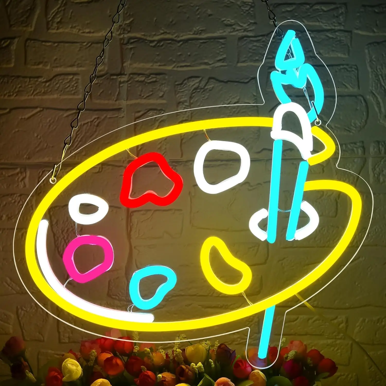

Palette Neon Sign Dimmable Wall Lights for Bedroom Art Room Kid's Room Playroom Decor Electronic Art Draw Birthday Gifts