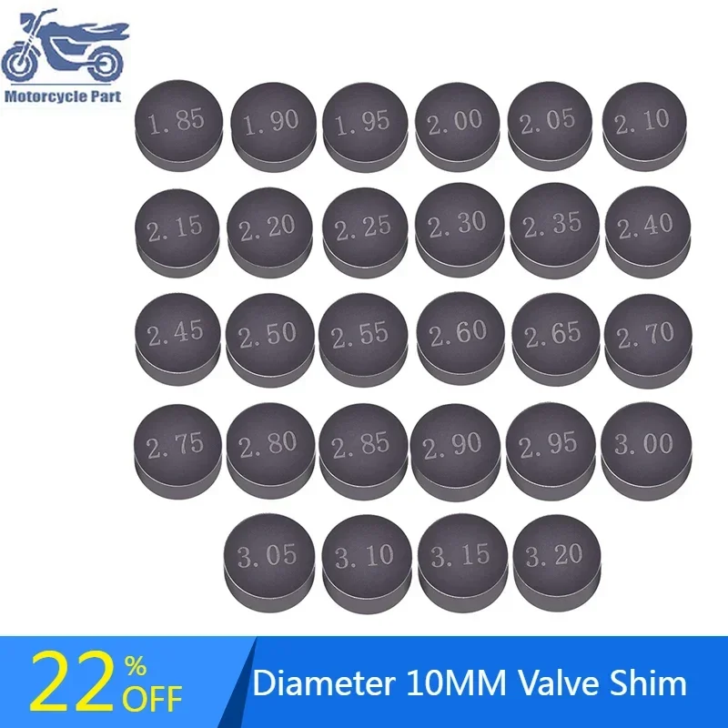 10pcs Motorcycle Engine Parts Valve Shim 10mm Complete Refill Kit For KT/M 690 SMC DU/KE SMC-R Enduro/R 790 Adventure 390 DU/KE