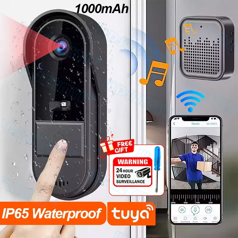 1080P WiFi Doorbell Camera Smart Home Wireless Video Intercom Camera Inteligente Night Vision TUYA For Security Apartment