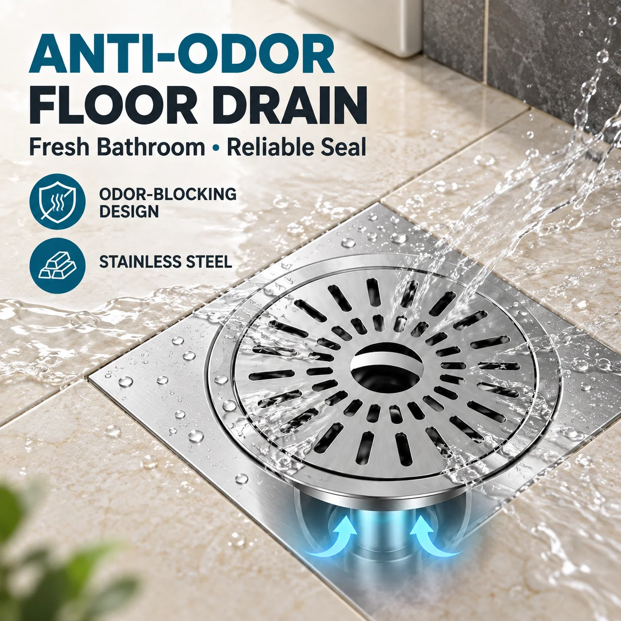 Bathroom Sewer Drainage Insert Universal Magnetic Suspension Floor Drain Core Anti Odor Hair Catcher