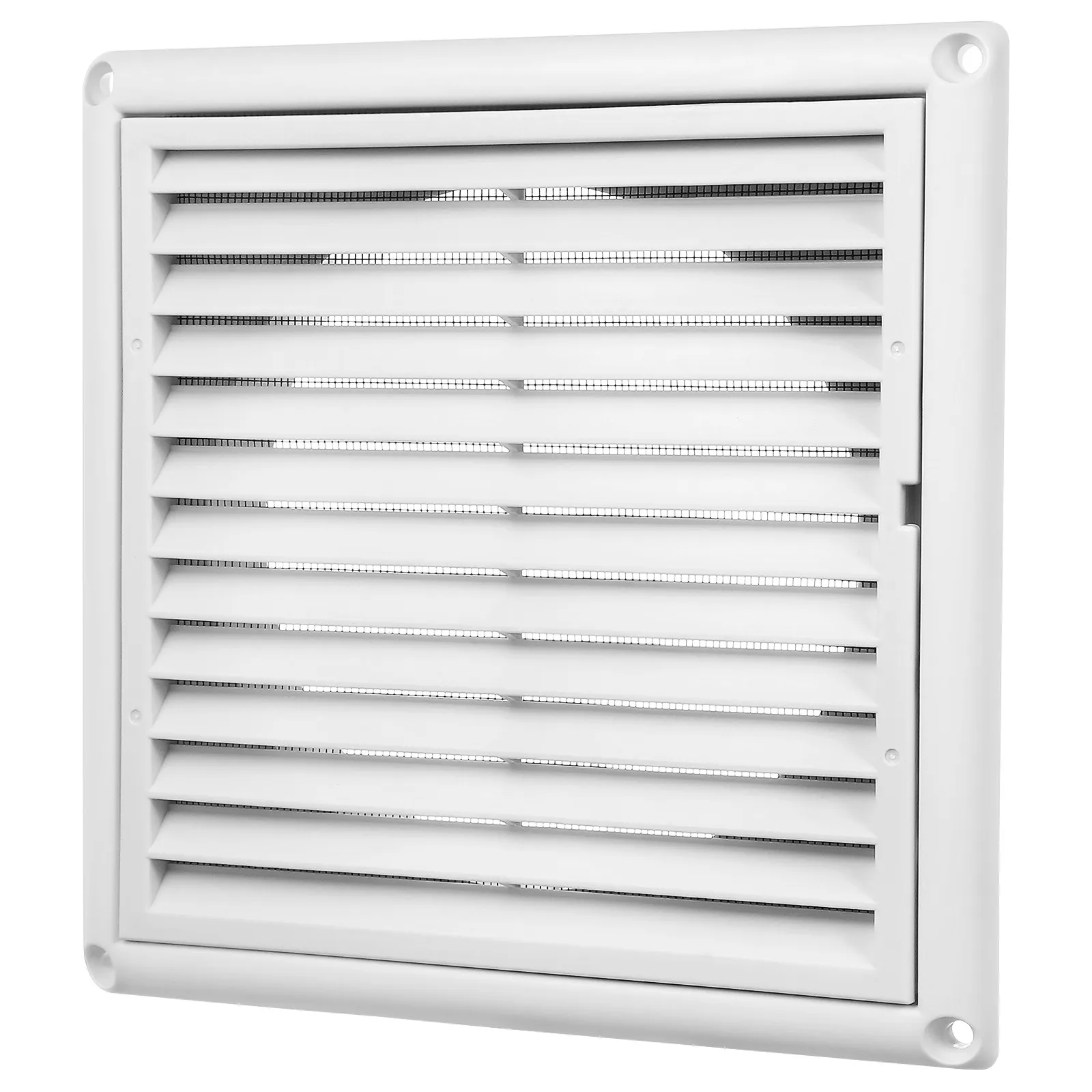 1Pcs Air Conditioning Wall Hole Cover Ventilation Grill 150Mm White Plastic Air Vent with Mesh for Bathroom Exhaust