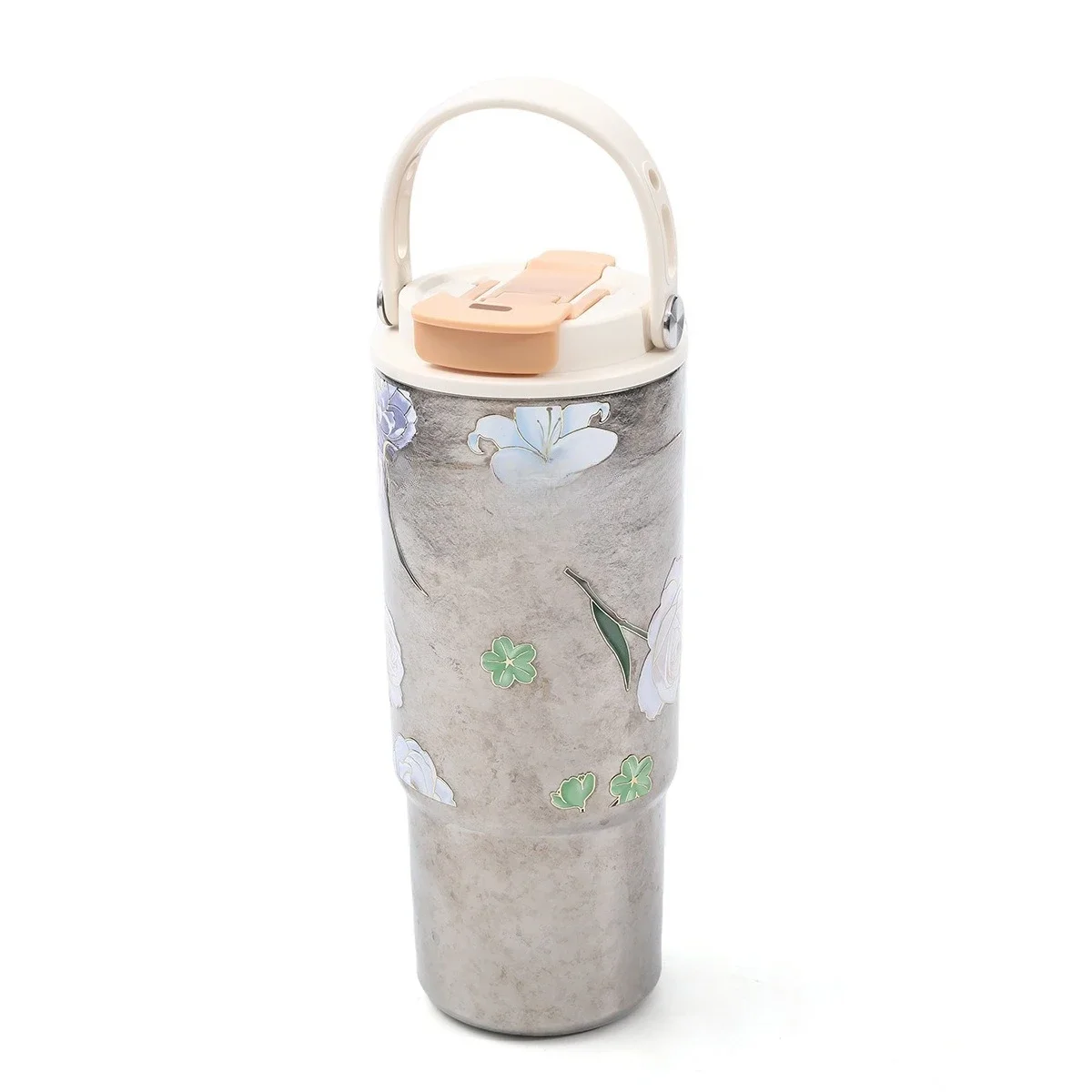 high-value pure titanium car cup, large-capacity simple and fashionable portable thermos cup, outdoor sports portable ice cup