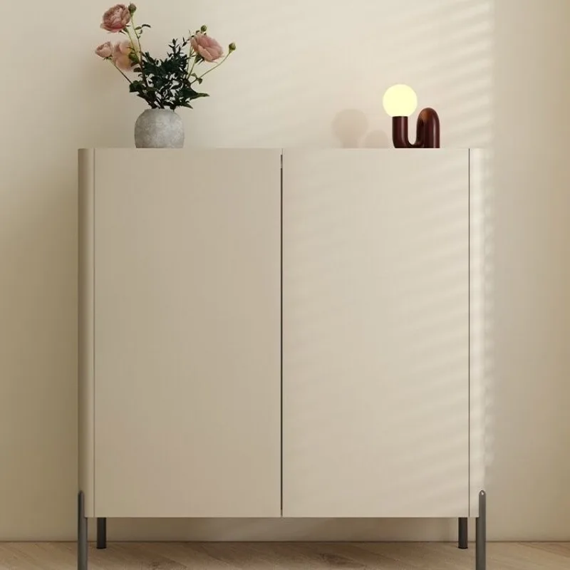

Shoe cabinet Solid wood double door Nordic Italian minimalist small apartment modern simple foyer storage cabinet