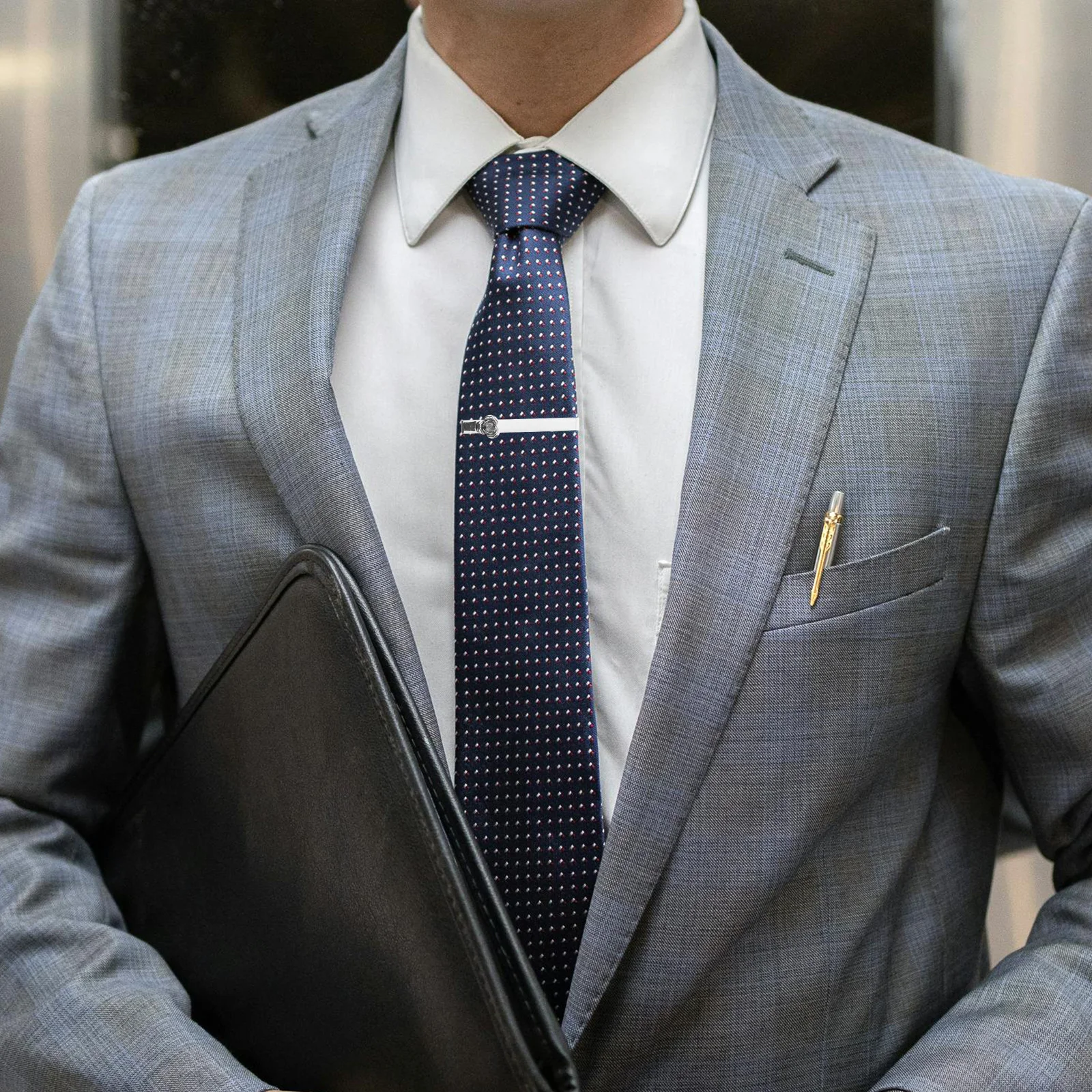 

1Set Rose Cufflinks Tie Clip Set Stylish Formal Accessories Durable Men Business Events Wedding Tie Clip Cufflink Set