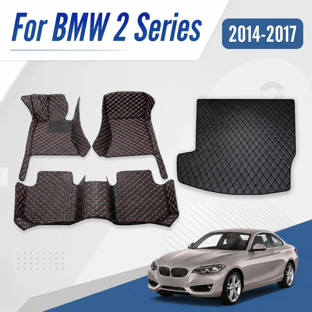 

Car Floor Mats Trunk Carpets For BMW 2 Series 2014 2015 2016 2017 Foot Rugs Auto Accessories Interior Pedal Products Covers