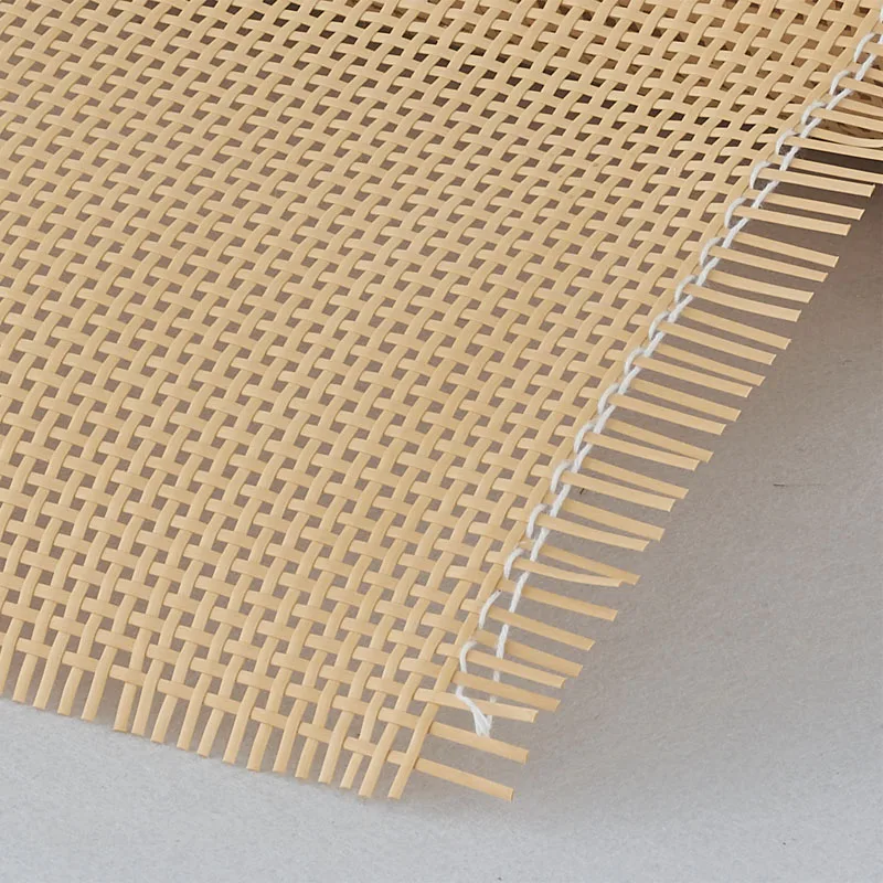 Rattan Material 0.4m - 0.55m Wide Handmade DIY Decoration Four-Corner Pe Square Eye Imitation Natural Ceiling Veneer Furniture Door Frame Screen Woven Mat Auxiliary