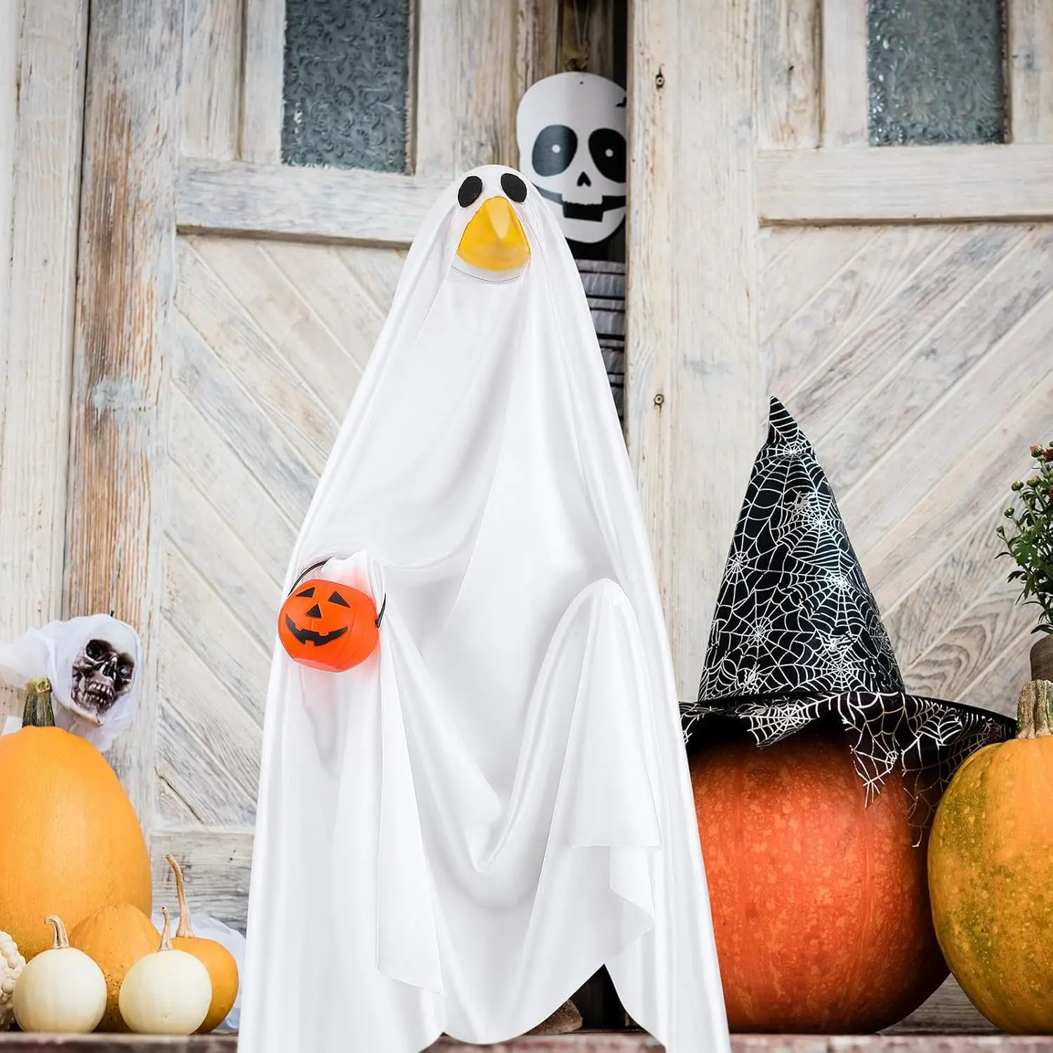 

Halloween Ghost Goose Costume 23Inch DIY Porch Goose Outfit Decor