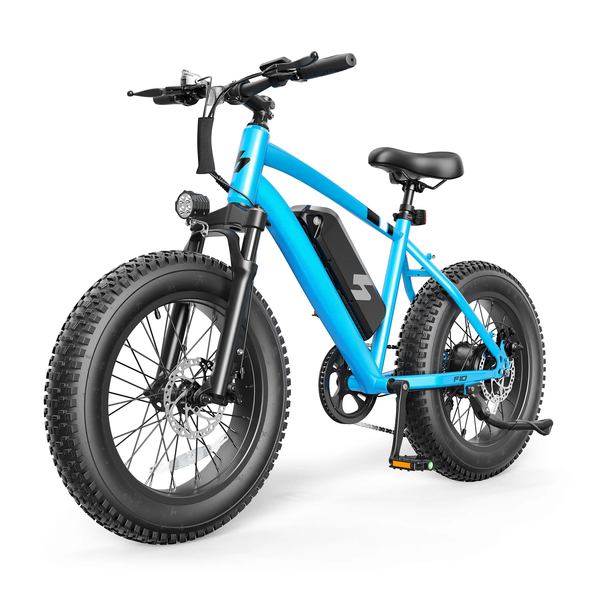 Hopepeak F10 Fat Tire Electric Bike for Adults, 20"×4.0" Fat Tire Electric Mountain Bike, Peak 1200W 48V 10.4Ah,  28MPH 55 Miles  Electric Bicycle, 7-Speed image 2