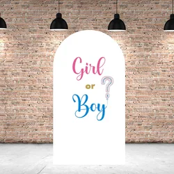 Mehofond Custom 2-Sided Boy or Girl Gender Reveal Birthday Party Baby Shower Covers Chiara Arch Background Decor Backdrop Photo