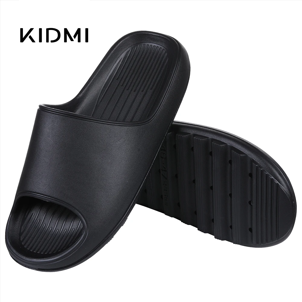 Kidmi Casual Women Slippers Trendy Beach Slippers EVA Flat Slippers 2024 Summer Indoor Bathroom Shoes Brand Unisex Men Slippers