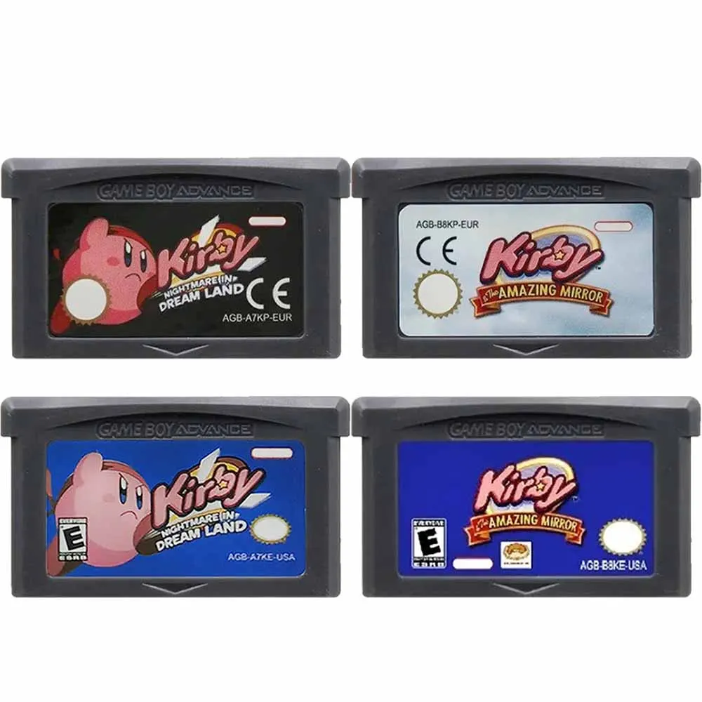 Hot GBA Kirby Game Cartridge 32-Bit Video Game Console Card  English version  Amazing Mirror Nightmare in Dream Land for GBA NDS