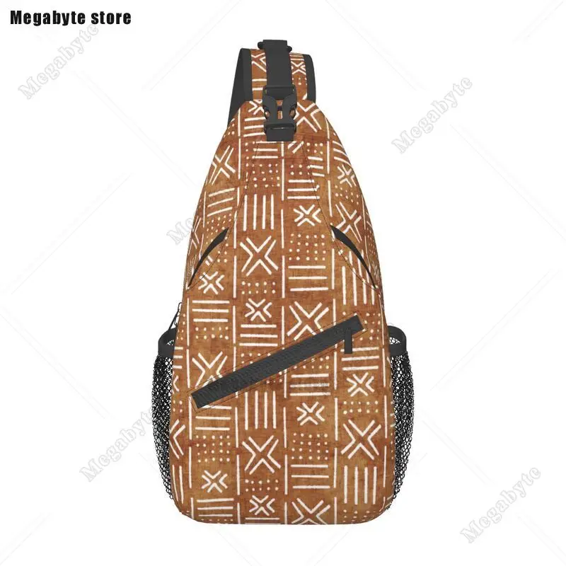 

African Pattern Sling Bag for Traveling Men Africa Ethnic Tribal Art Chest Crossbody Backpack Shoulder Daypack