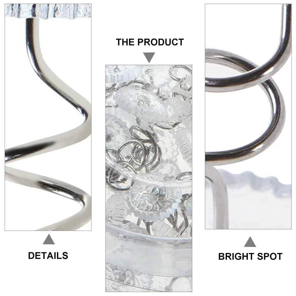 

60Pcs Anti Slip Fixing Pins Clear Head Spiral Push Pins Dust Ruffle Pin Clips Hold Slipcovers Upholstery Pin