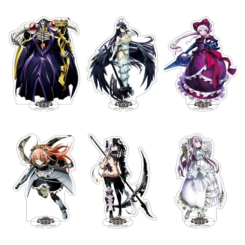 Hot Anime Overlord Figures Ainz Ooal Gown Shalltear Bloodfallen Albedo Acrylic Stands Model Exquisite Decor Prop Christmas Gift