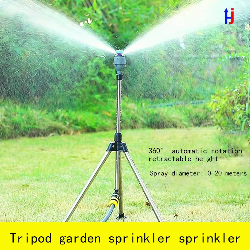 Huajue 360° Rotating Lawn Sprinkler Automatic Garden Watering System for Garden Irrigation and Courtyard Lawn Watering