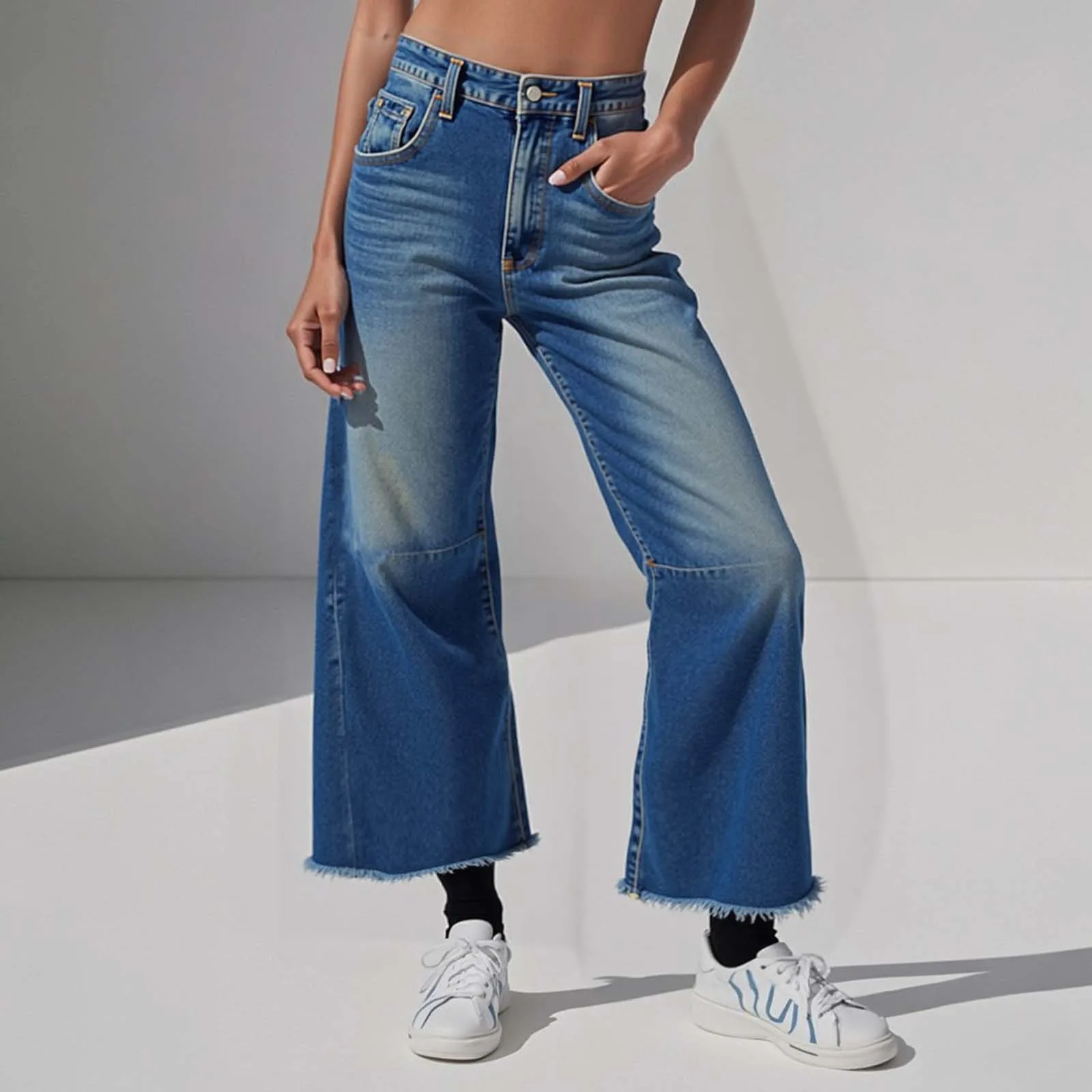 

2025 New Y2K High Waist Baggy Jeans For Women Fashion Loose Denim Wide Leg Pants Casual Female Clothing Straight Jeans Woman