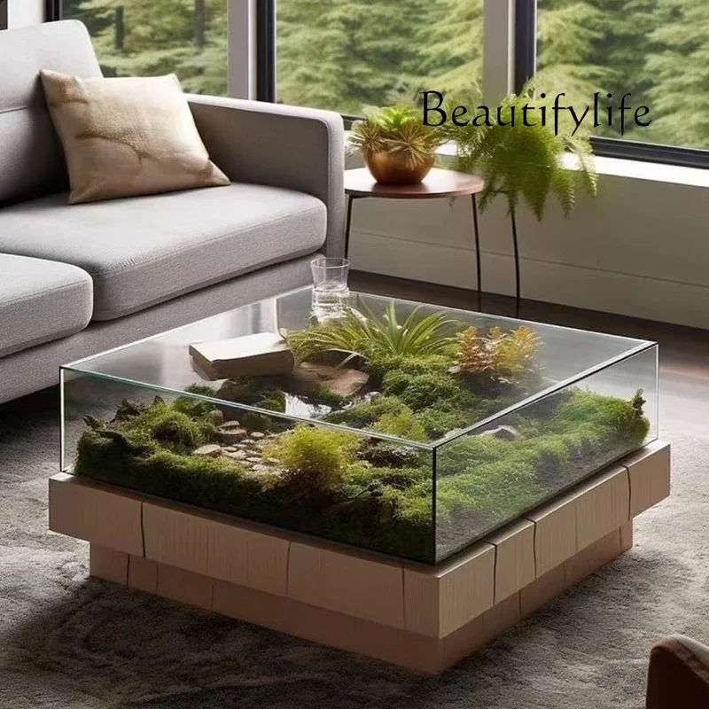 B4 Simulation Green Plant Indoor Coffee Table Cabinet Micro Landscape Entrance Plant Landscaping Window Floral Ornament