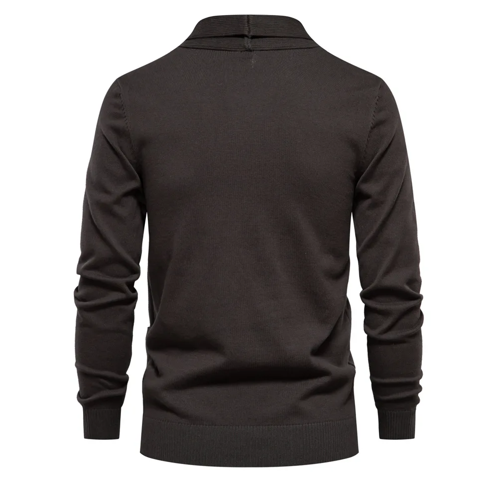 2025 Men's Merino Wool Cardigan Autumn Winter Slim Fit Business Casual Premium Euro Style Knit Sweater