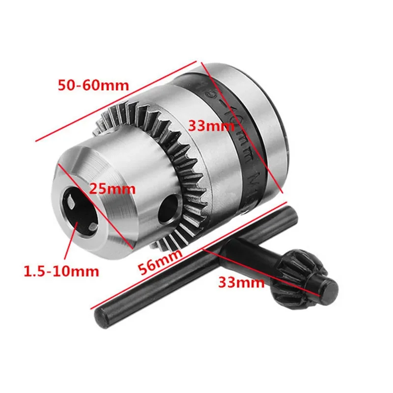 

Преобразователь патрона, угол 1,5-10 мм, металлический стабильный переходник сверлильного патрона, резьбовой патрон M12, адаптер