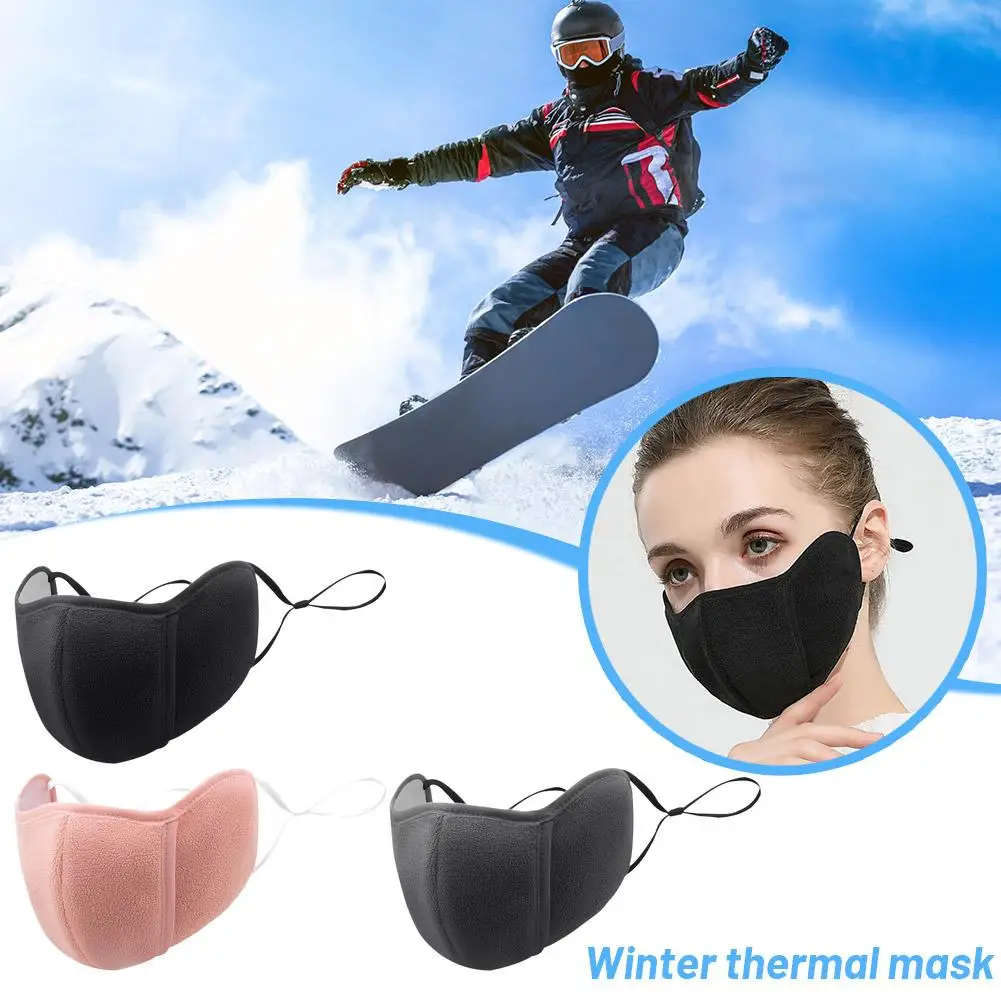 Winter Warm Women Thicke Fleece Thermal Face Cover Outdoor Cycling Windproof Running S Coldproof Sports Dust- N6z5