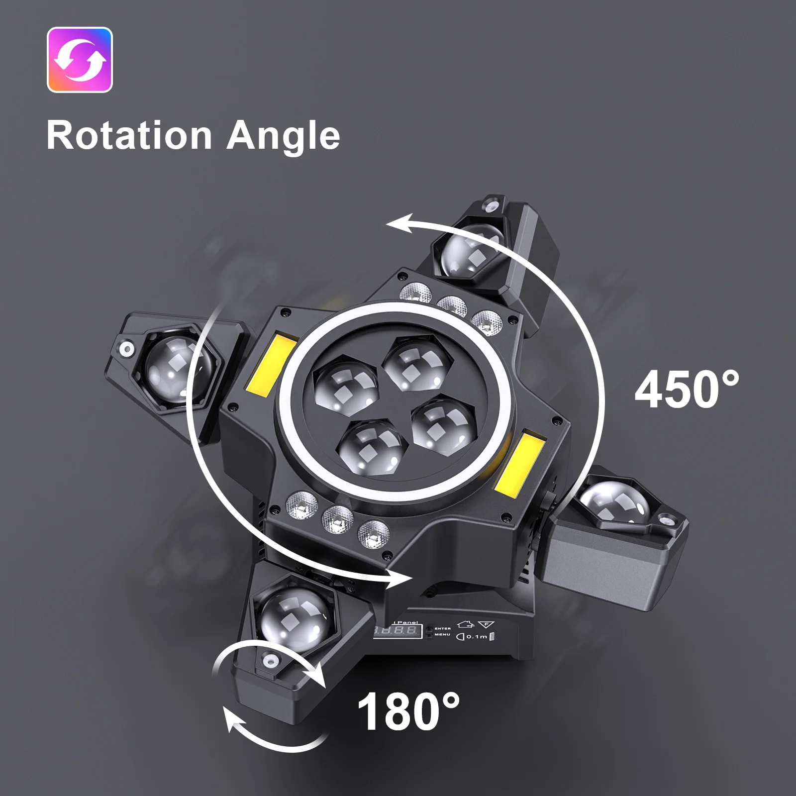 120W 4in1 RGBW Moving Head Light Beam Effect Lights Laser Light Remote Control Stage Lighting for DJ Disco Party Concert Theater