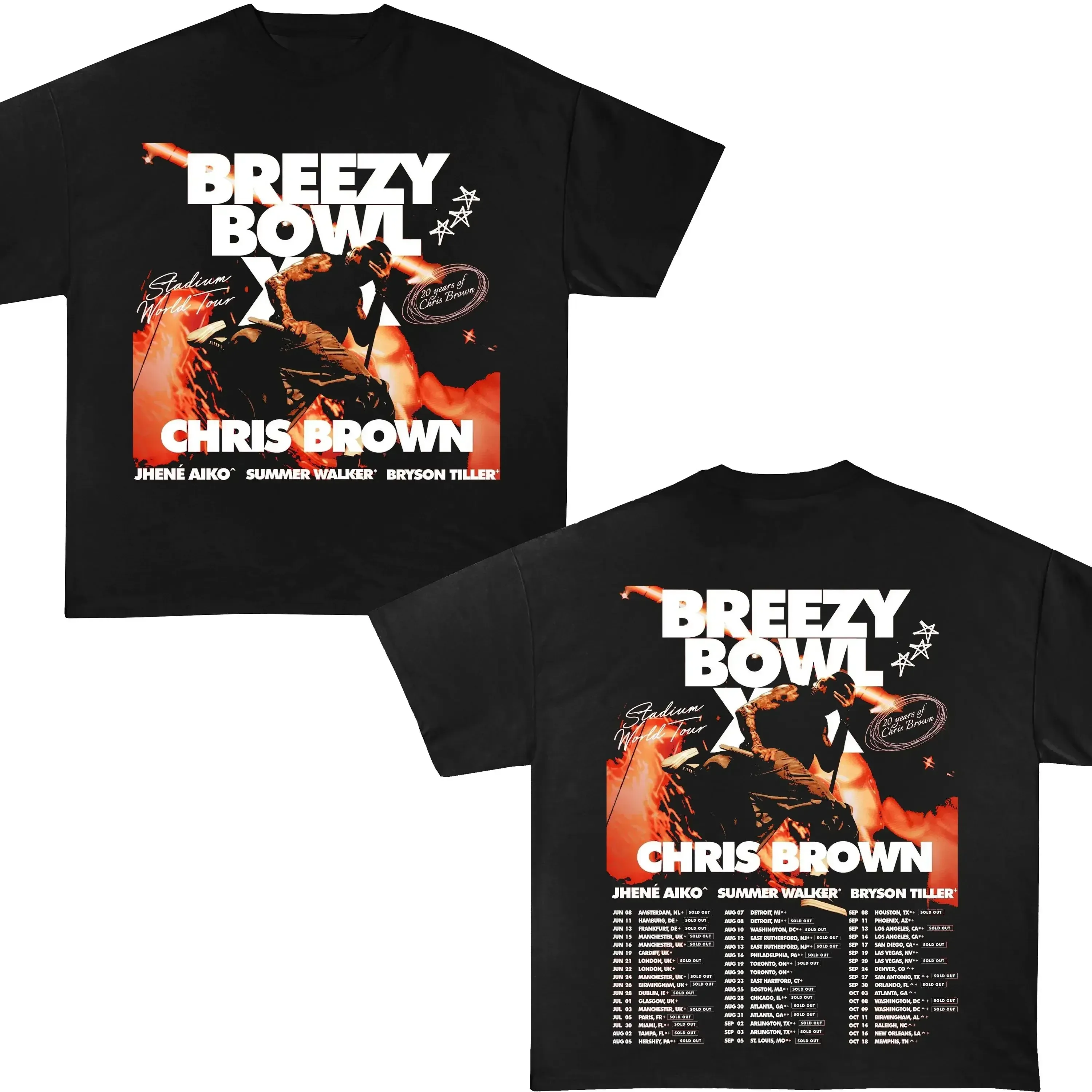

Chris Brown T-Shirts Merch Summer Unisex Short Sleeve Tee Streetwear Cotton HipHop T-shirt
