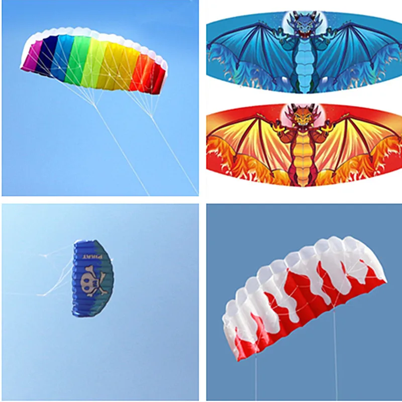 Free shipping dual line stunt kites power kites flying for new beginner kite surf beach kites factory paragliding flying wing